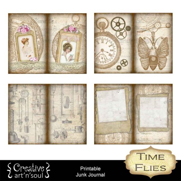 Time Flies Printable Junk Journal