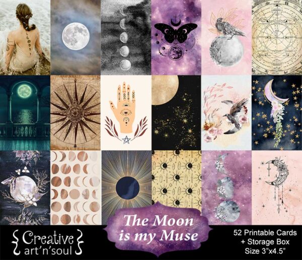 The Moon is my Muse Printable Cards