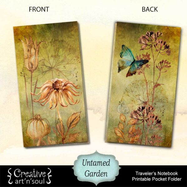 Untamed Garden Printable Traveler's Notebook Folder