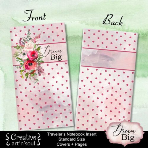 Dream Big Printable Travelers Notebook Inserts - Creative ArtnSoul