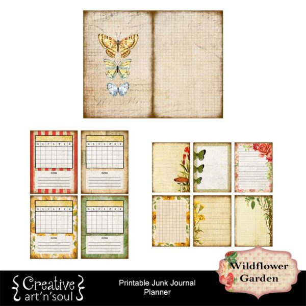 Wildflower Garden Printable Junk Journal Planner