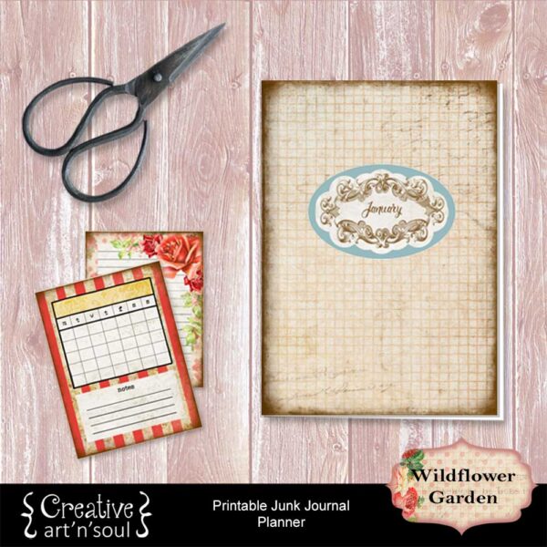 Wildflower Garden Printable Junk Journal Planner