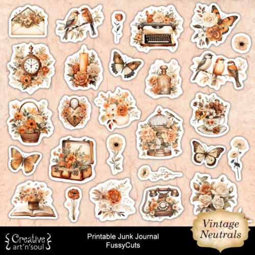 Printable Junk Journal Stickers