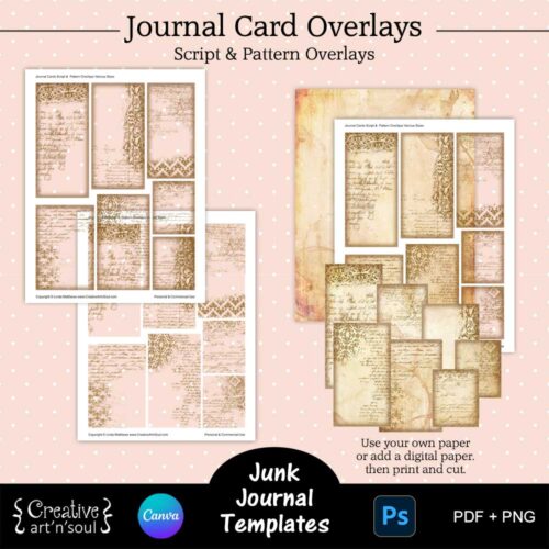 Printable Junk Journal Card Templates