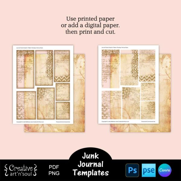 Printable Junk Journal Cards Templates