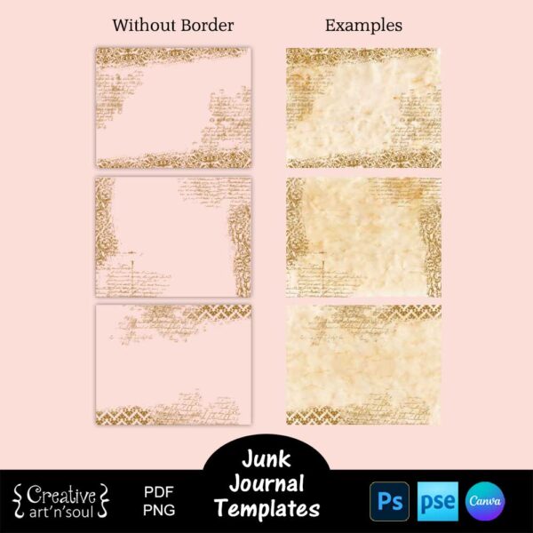 Printable Junk Journal Page Templates