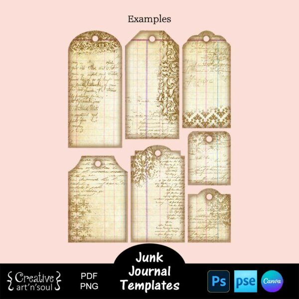 Printable Junk Journal Tag Templates