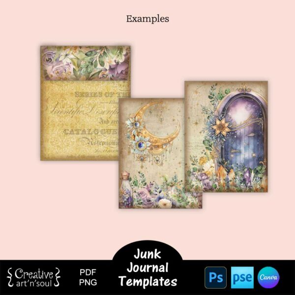 Printable Junk Journal Pocket Templates