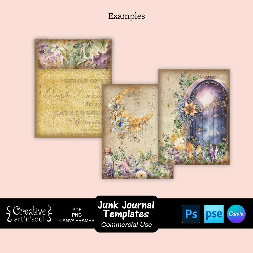 Printable Junk Journal Pocket Templates Printable Junk Journal Pocket Templates