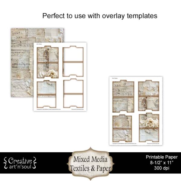 Printable Junk Journal Paper