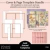 Printable Junk Journal Templates, Cover and Page Set Bundle 9 Sizes