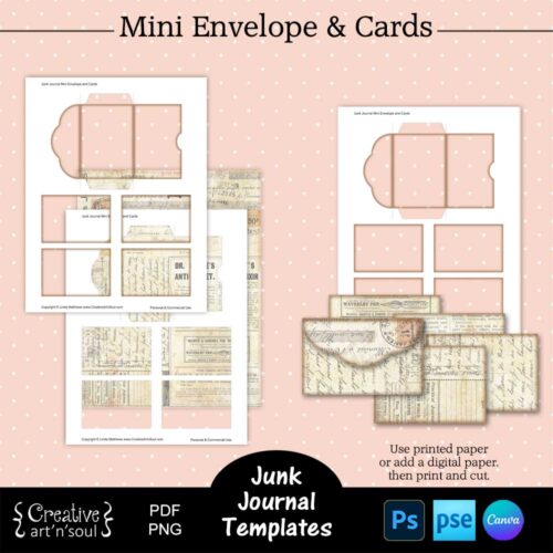 Printable Junk Journal Envelope Template