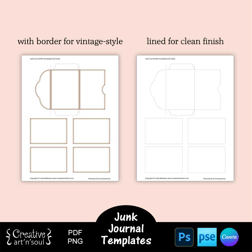Printable Junk Journal Envelope Template Printable Junk Journal Envelope Template