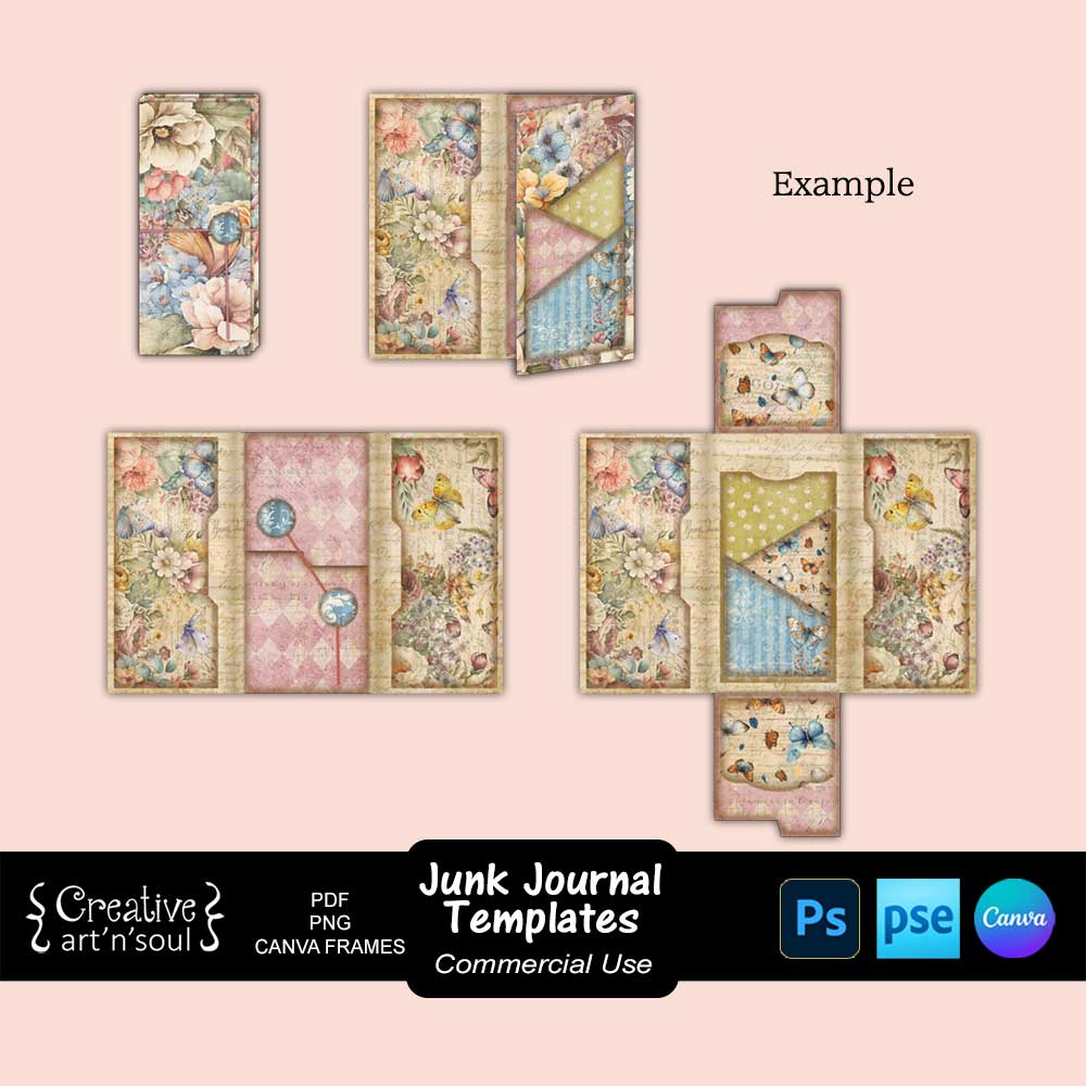 Printable Junk Journal Folio Template Printable Junk Journal Folio Template