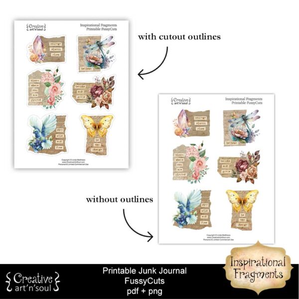 Printable Junk Journal Stickers