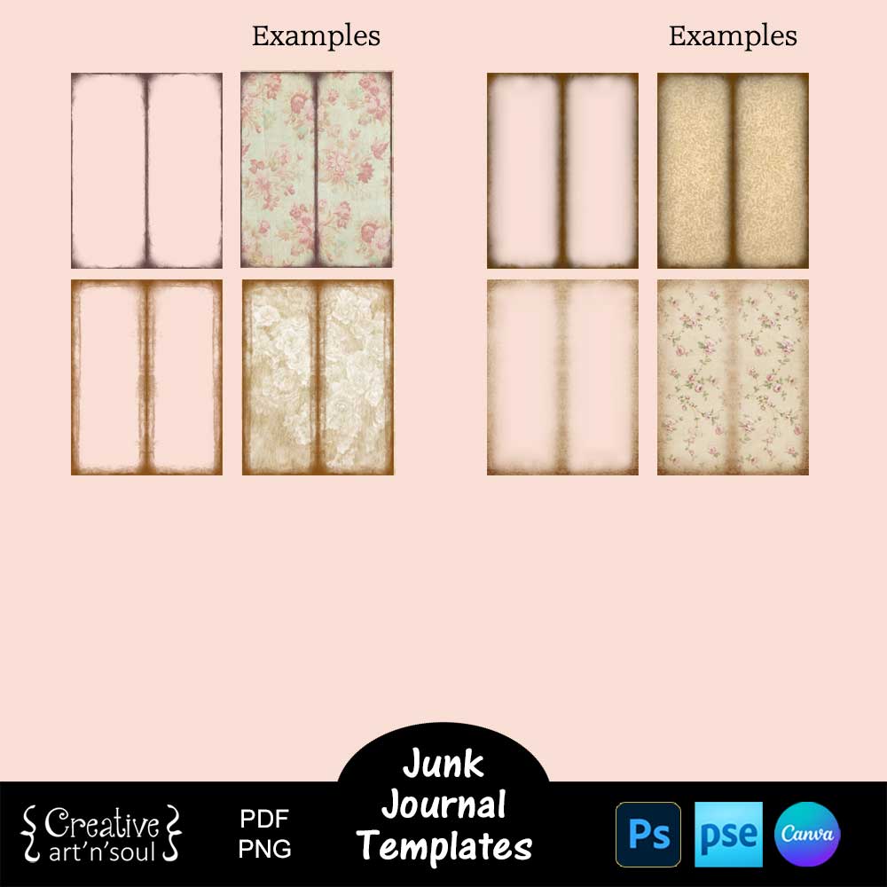 Printable Junk Journal Page Templates Printable Junk Journal Page Templates
