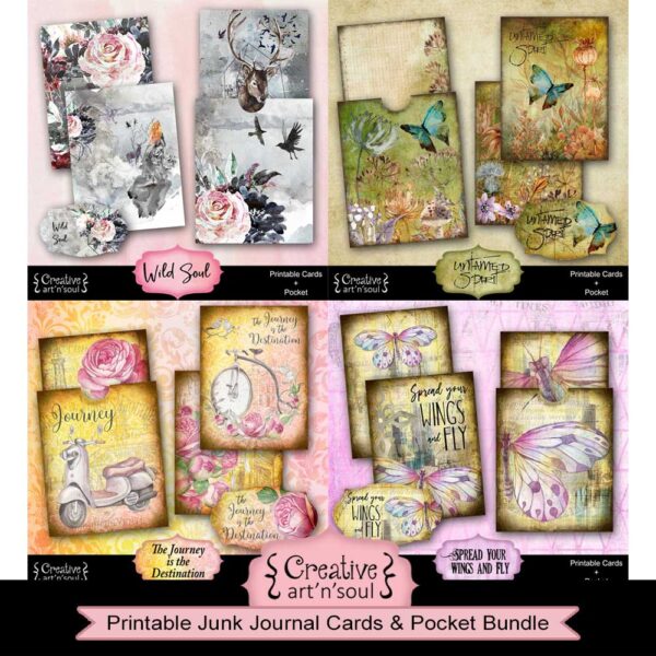 Printable Journal Cards and Pocket Bundle