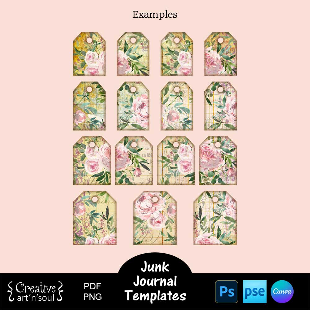 Printable Junk Journal Mini Tags Template Printable Junk Journal Mini Tags Template