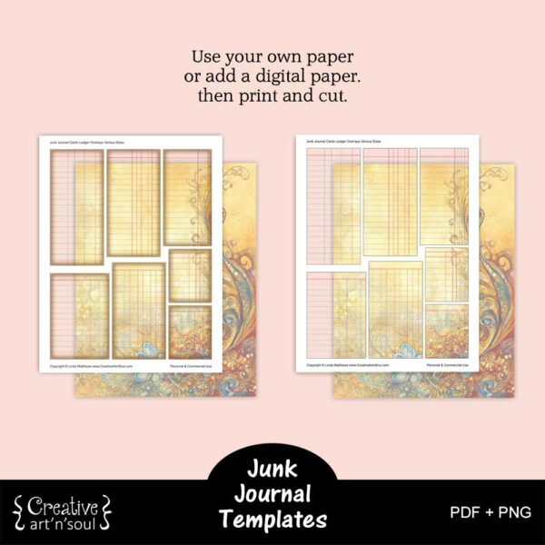 Printable Junk Journal Card Templates