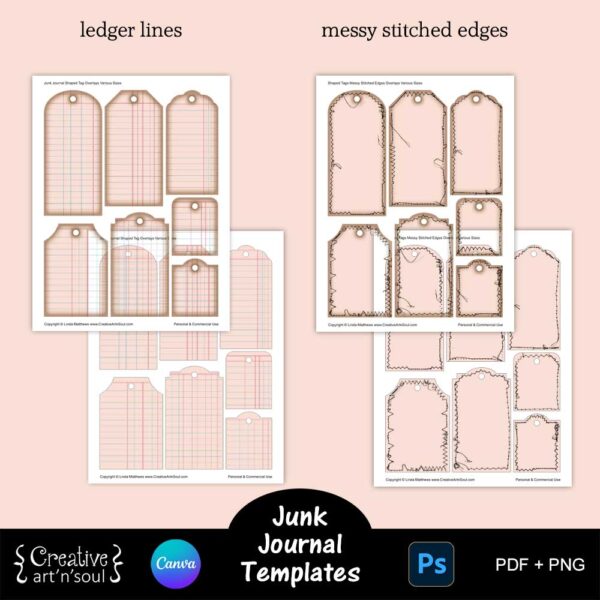 Printable Junk Journals Templates Bundle