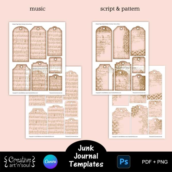 Printable Junk Journals Templates Bundle