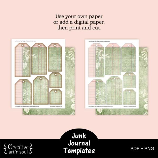 Junk Journal Tag Overlays