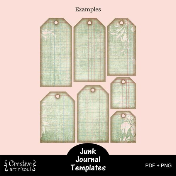 Junk Journal Tag Overlays