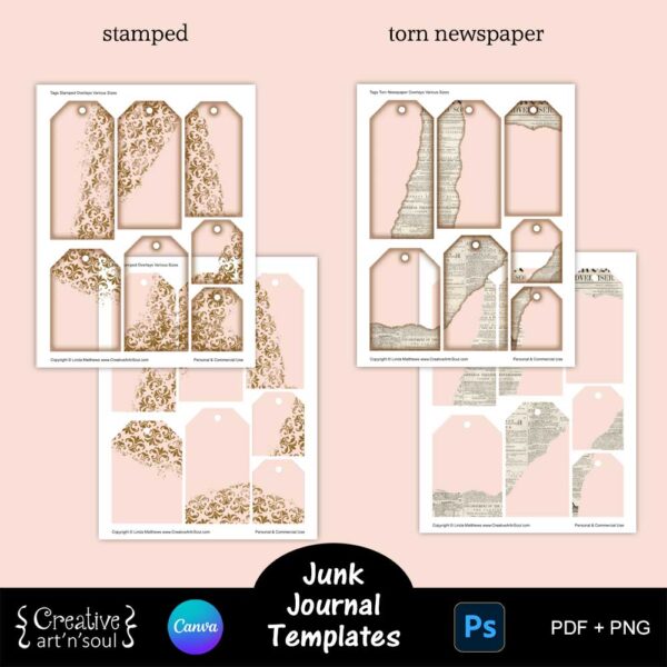 Printable Junk Journals Templates Bundle