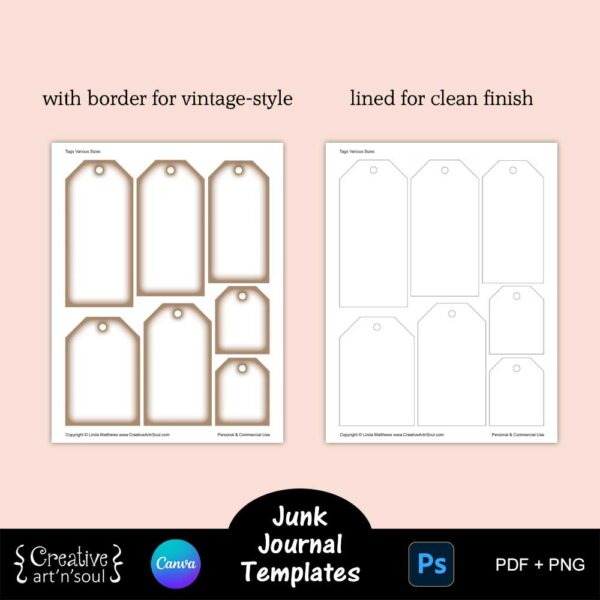 Printable Junk Journals Templates Bundle