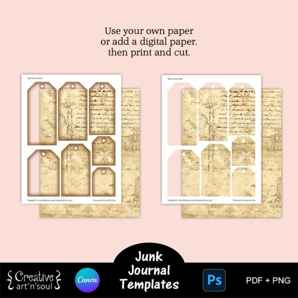 Printable Junk Journals Templates Bundle