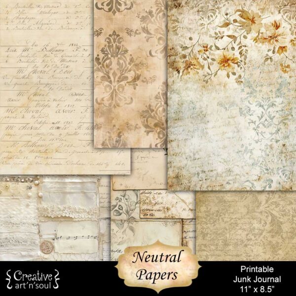 Printable Junk Journal Papers