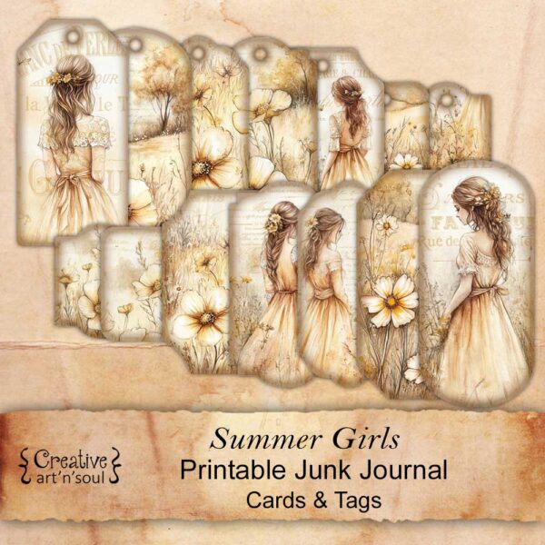 Printable Junk Journal Tags and Journal Cards