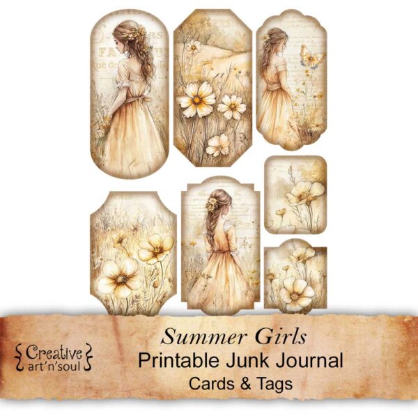 Printable Junk Journal Tags and Journal Cards