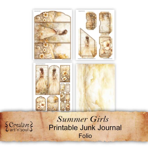 Printable Junk Journal Folio and Ephemera