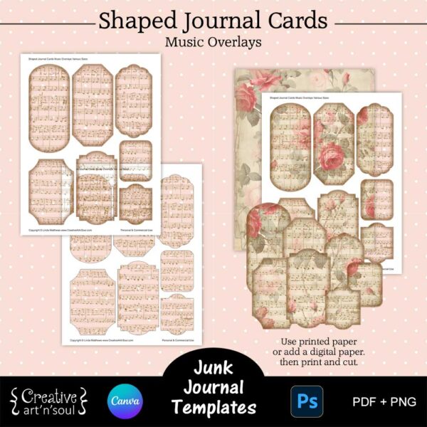 Printable Junk Journal Card Templates