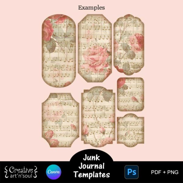 Printable Junk Journal Card Templates