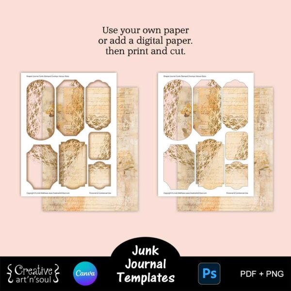 Printable Junk Journal Card Templates