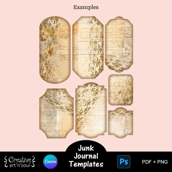 Printable Junk Journal Card Templates