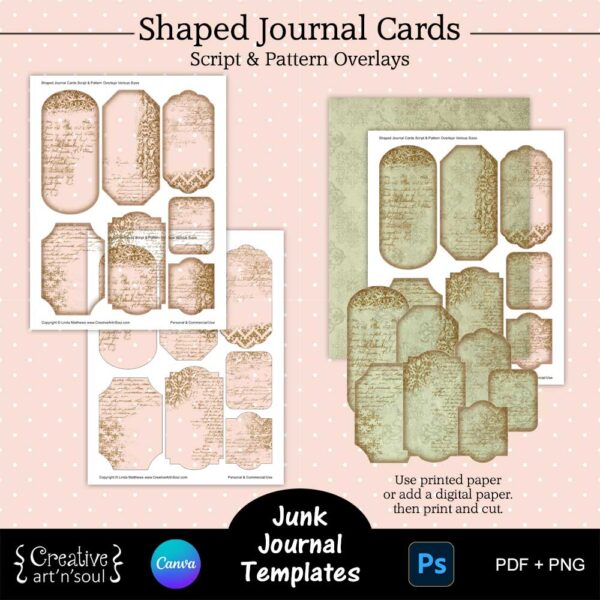 Printable Junk Journal Card Templates