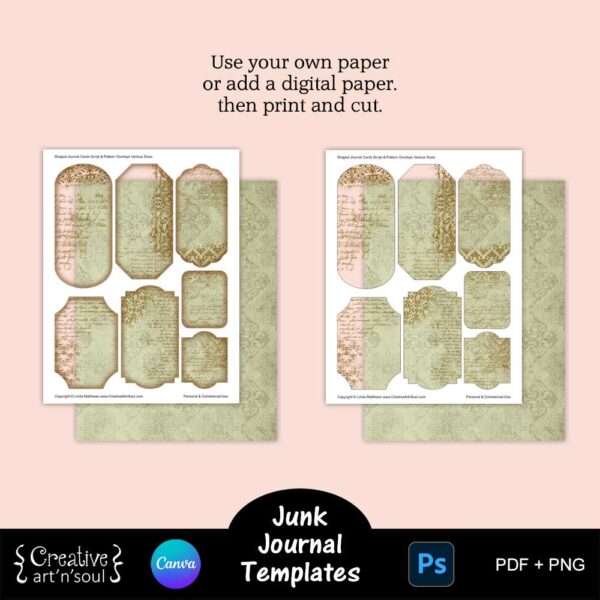 Printable Junk Journal Card Templates