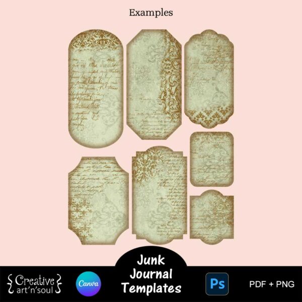Printable Junk Journal Card Templates