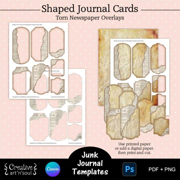 Printable Junk Journal Card Templates