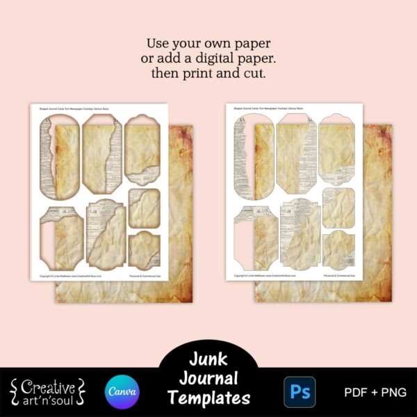 Printable Junk Journal Card Templates