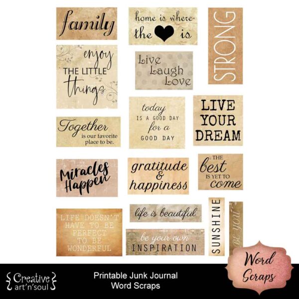 Printable Junk Journal Labels