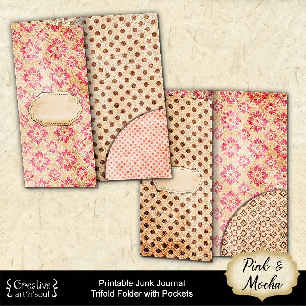 Printable Junk Journal Folder with Pockets Printable Junk Journal Folder with Pockets