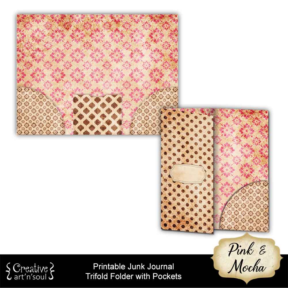 Printable Junk Journal Folder with Pockets Printable Junk Journal Folder with Pockets