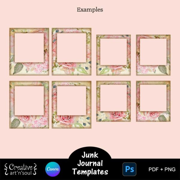 Printable Junk Journal Frame Templates