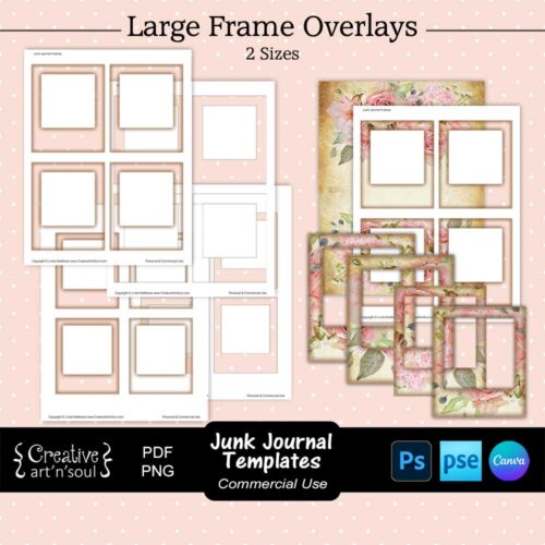 Printable Junk Journal Frame Templates
