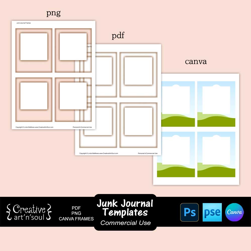 Printable Junk Journal Frame Templates Printable Junk Journal Frame Templates