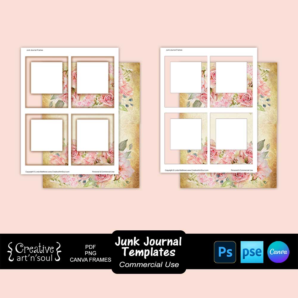 Printable Junk Journal Frame Templates Printable Junk Journal Frame Templates